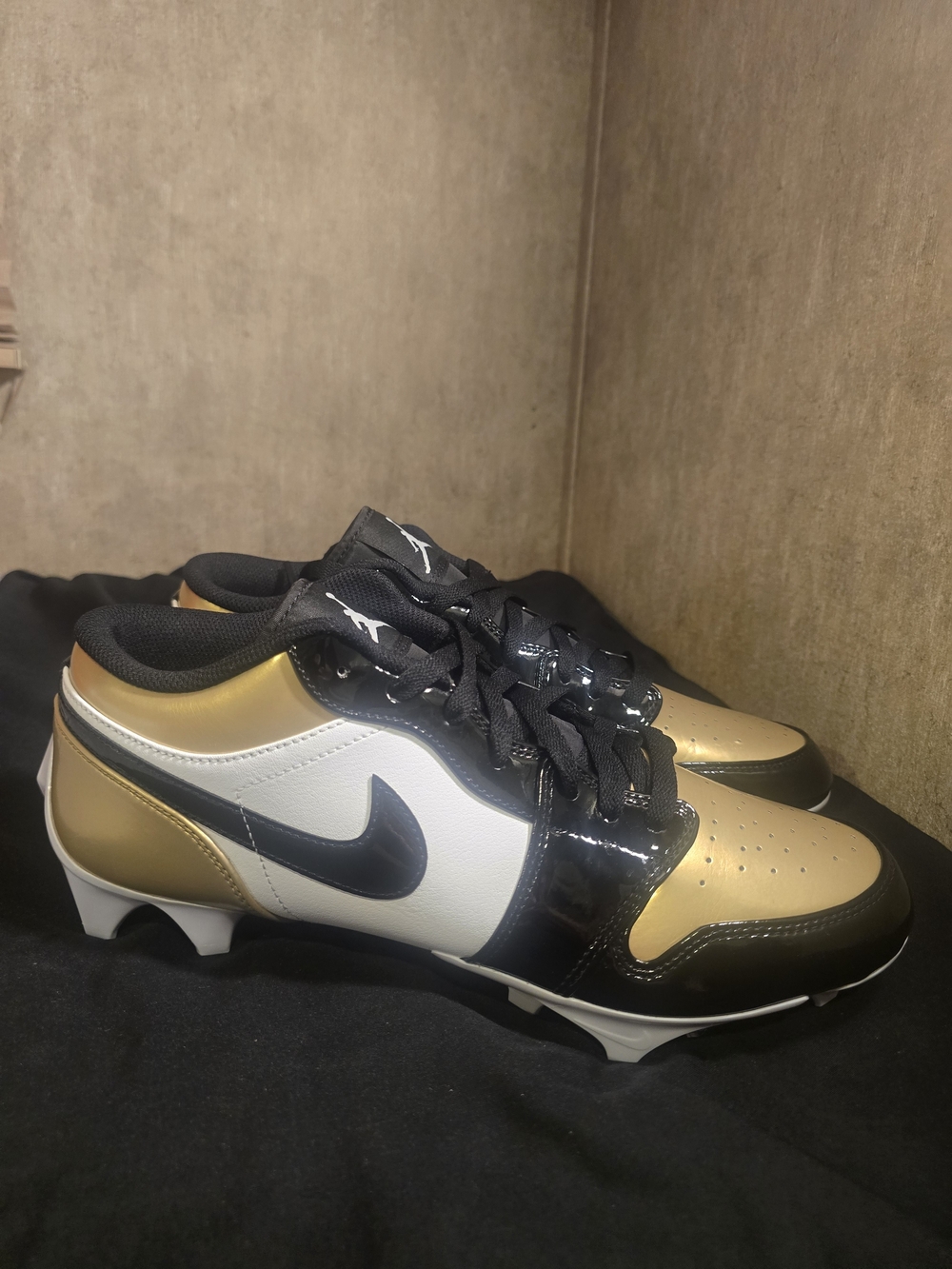 Air Jordan 1 Low TD "Gold Toe" football cleats Mens size 12